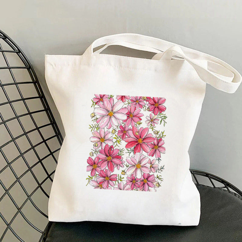 Women's Fashion Canvas One Shoulder Tote Shopping Bag