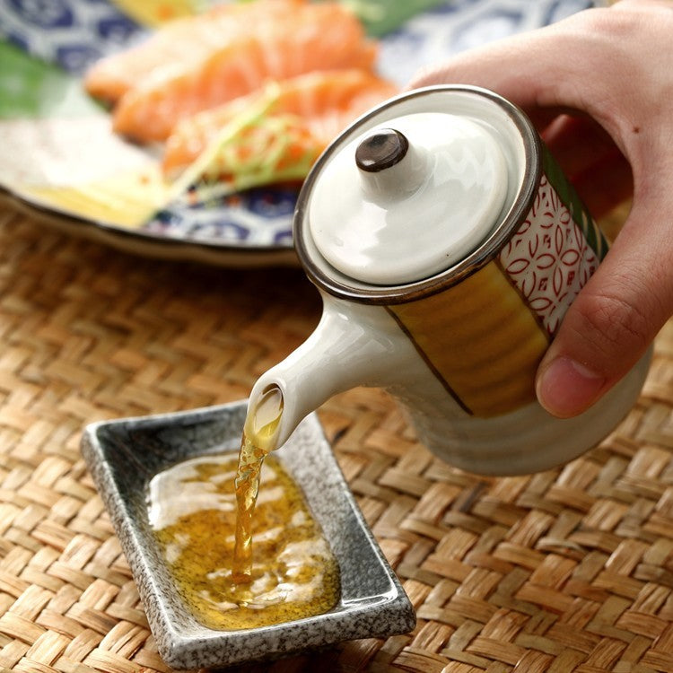 Sauce Soja Assaisonnement Pot d'Huile en Céramique Japonaise Ancienne Simple