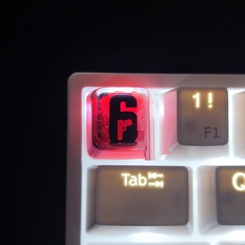 Resin Personality Transparent Rainbow E-sports Mechanical Keyboard Cover
