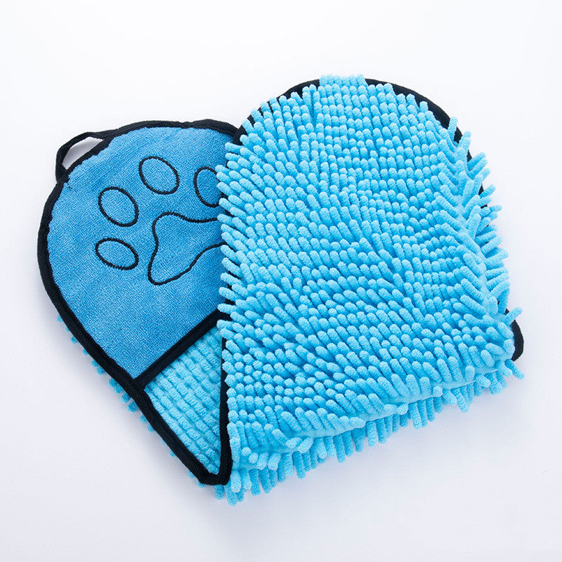 Serviette de bain unie pour chien et chat