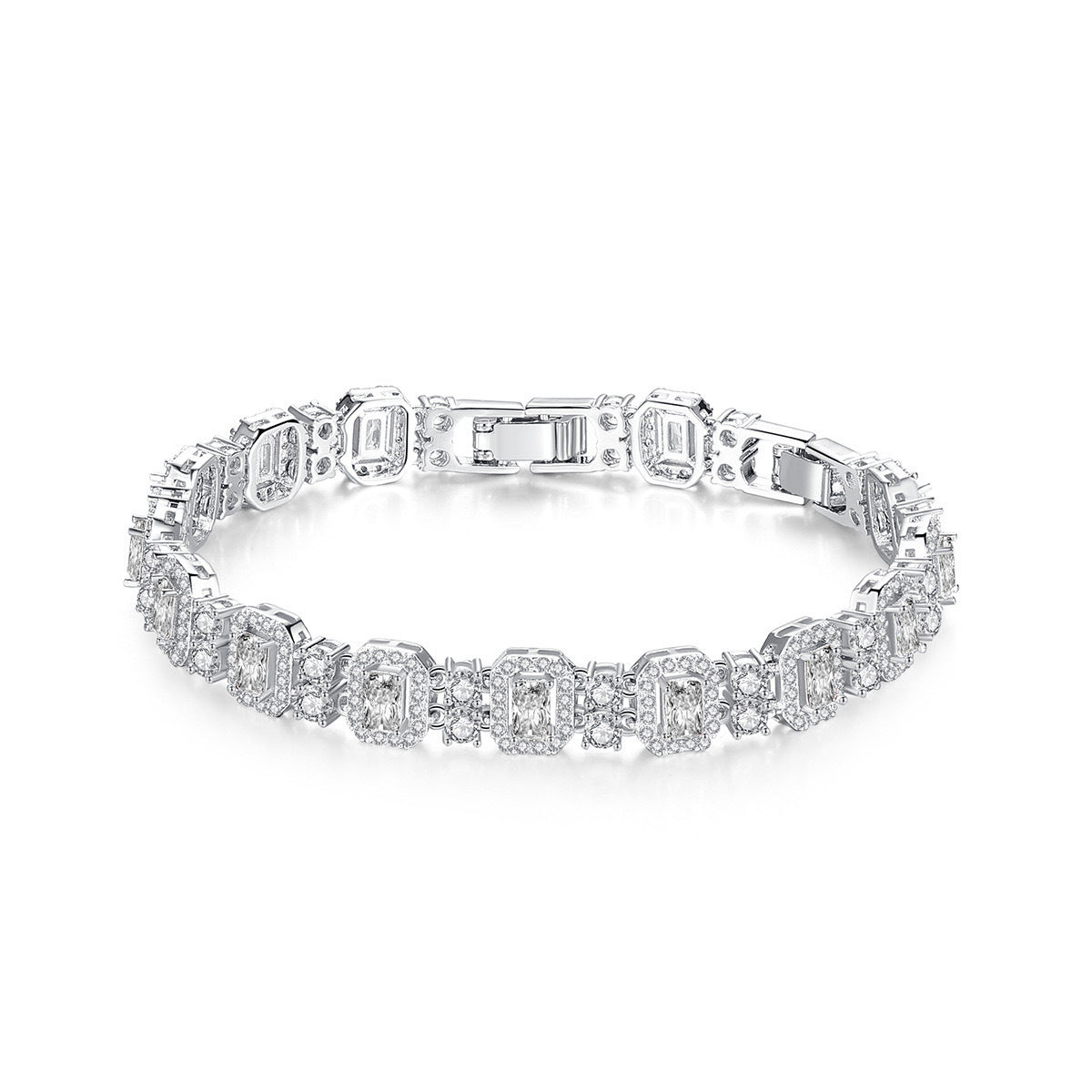 Bracelet en pierre carrée classique simple pour femmes