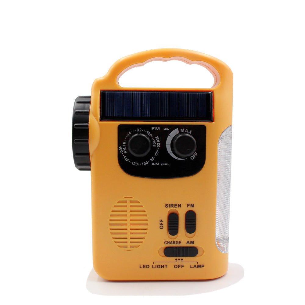 Solar Hand Held Flashlight Multi Function Radio