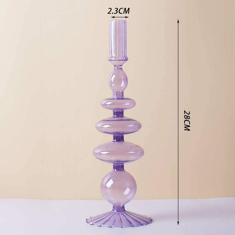 Candlelight Dinner Creative Glass Candle Holder Decoration
