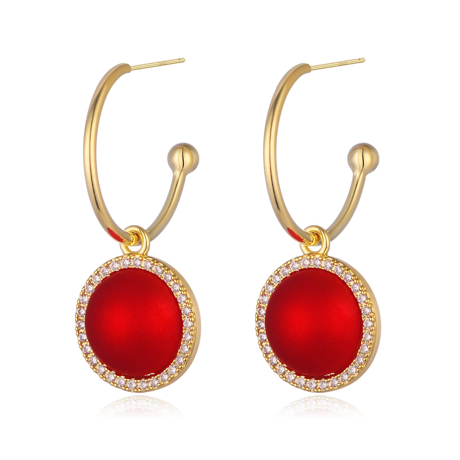 Boucles d'oreilles rétro exagérées style vent froid, boucles d'oreilles clous géométriques cercle irrégulier