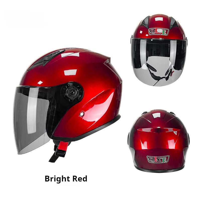 Three-quarter Helmet Electric Car Motorcycle Four Seasons Universal Riding Helmet