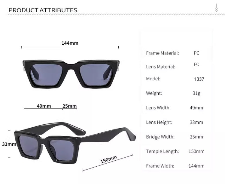 Simple Small Frame Square Sunglasses UV-proof Sunglasses