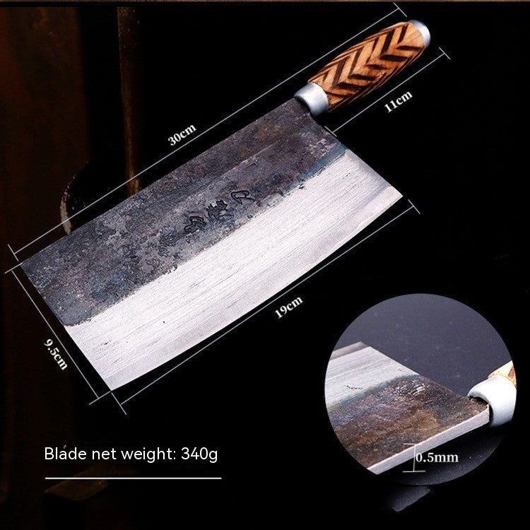 Traditional Iron Kitchen Knife High Carbon Manganese Steel Blade