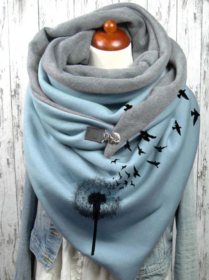 Écharpe Chaude en Coton à Boutons pour Femme (Malaisie)