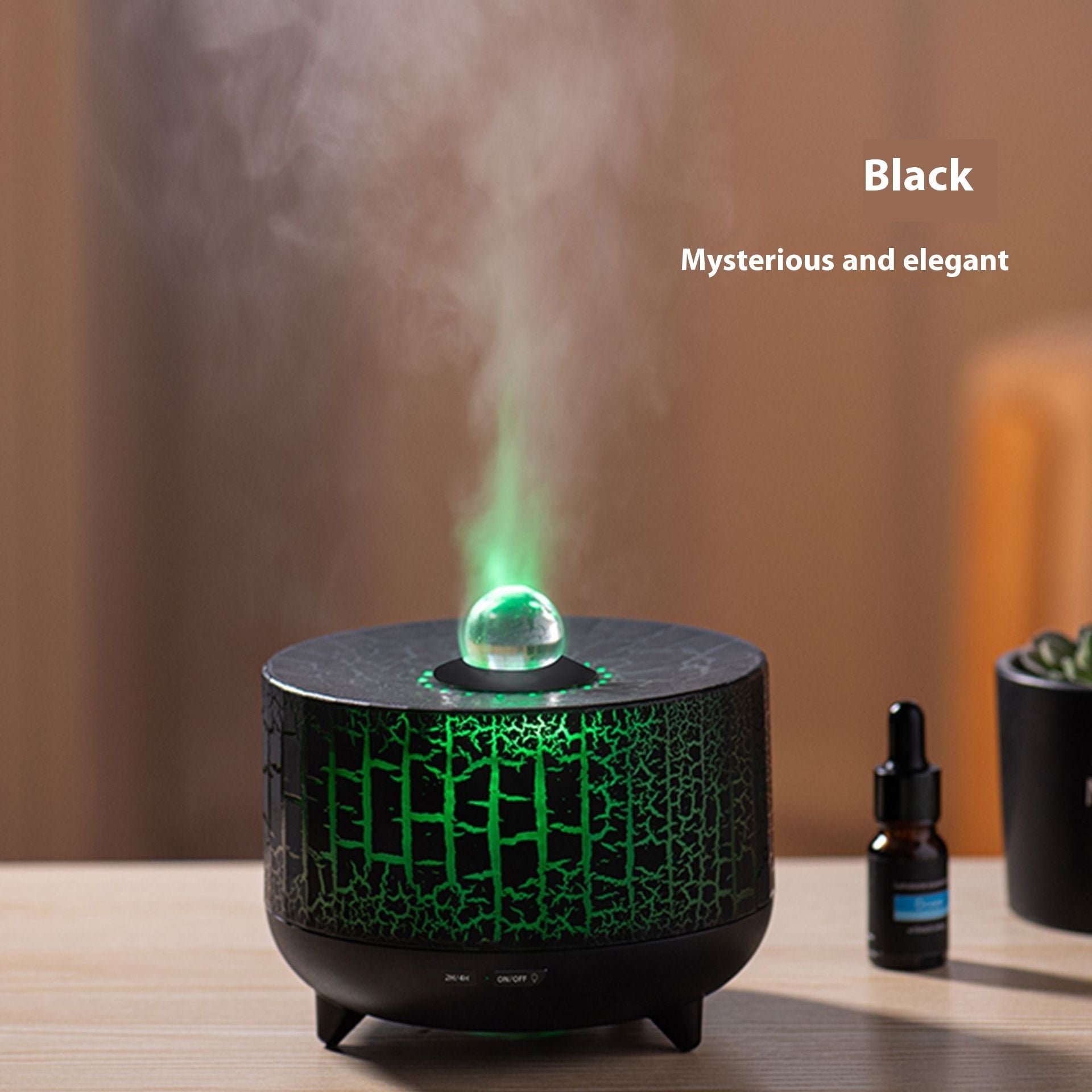 Diffuseur d'arôme humidificateur d'air à perles de flamme de simulation colorées