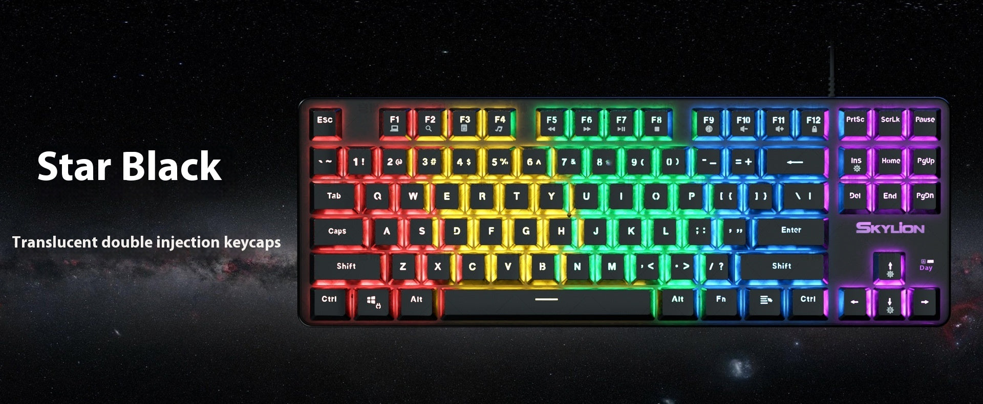 H87 Mechanical Green Axis Wired Two Colors Keyboard