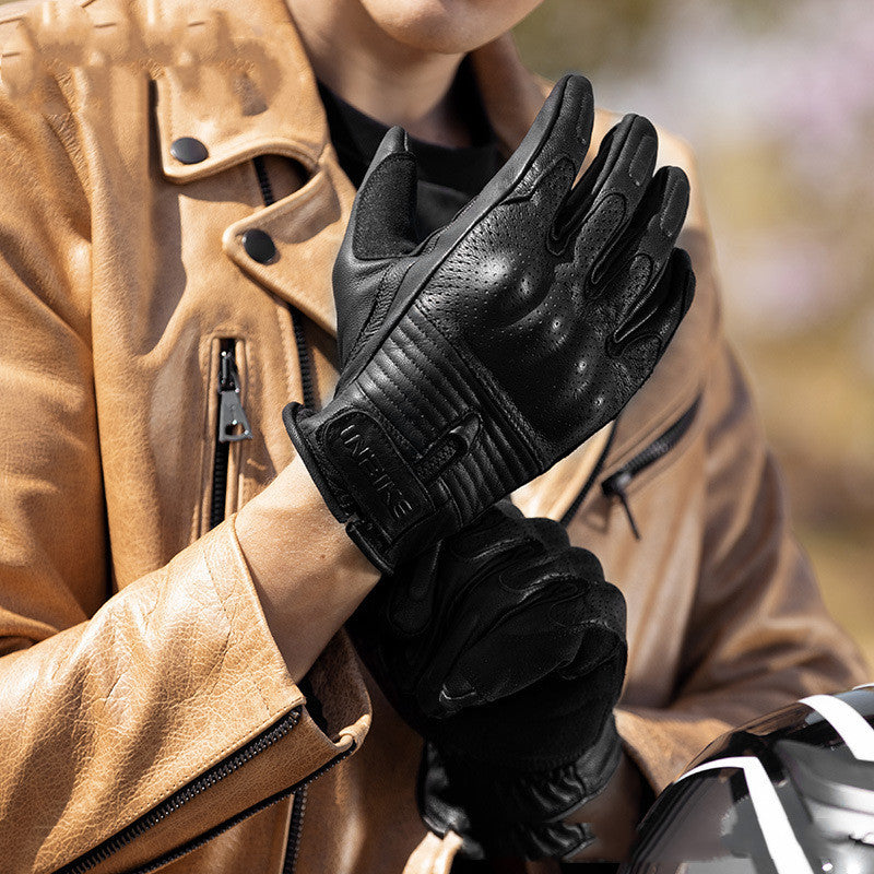 Vintage Hardshell SheepskinShockproof And Breathable Gloves