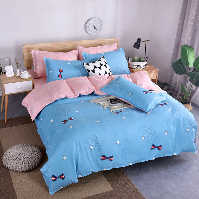 Aloe Vera Cotton Four-piece Summer New Student Dormitory Bedding