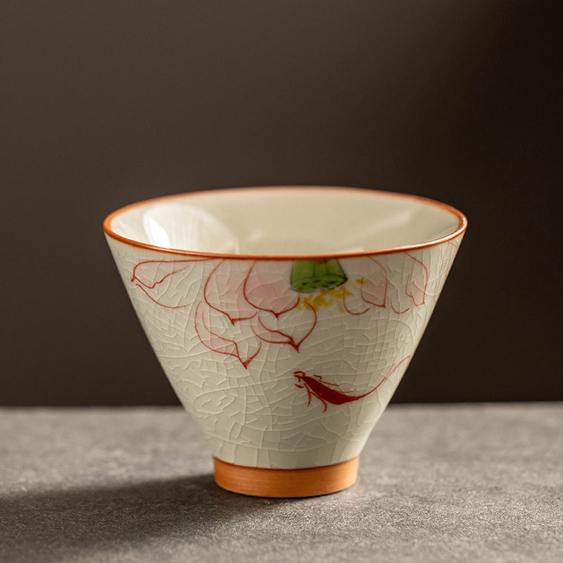 Hand Painted Tea Cup Porcelain Kung Fu Tea Set Teacup Suit