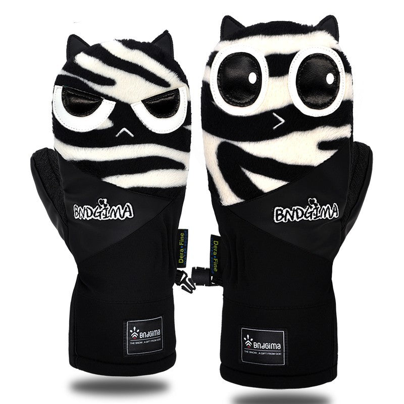 Waterproof Thickened Warm Double Snowboarding Gloves For Men And Women