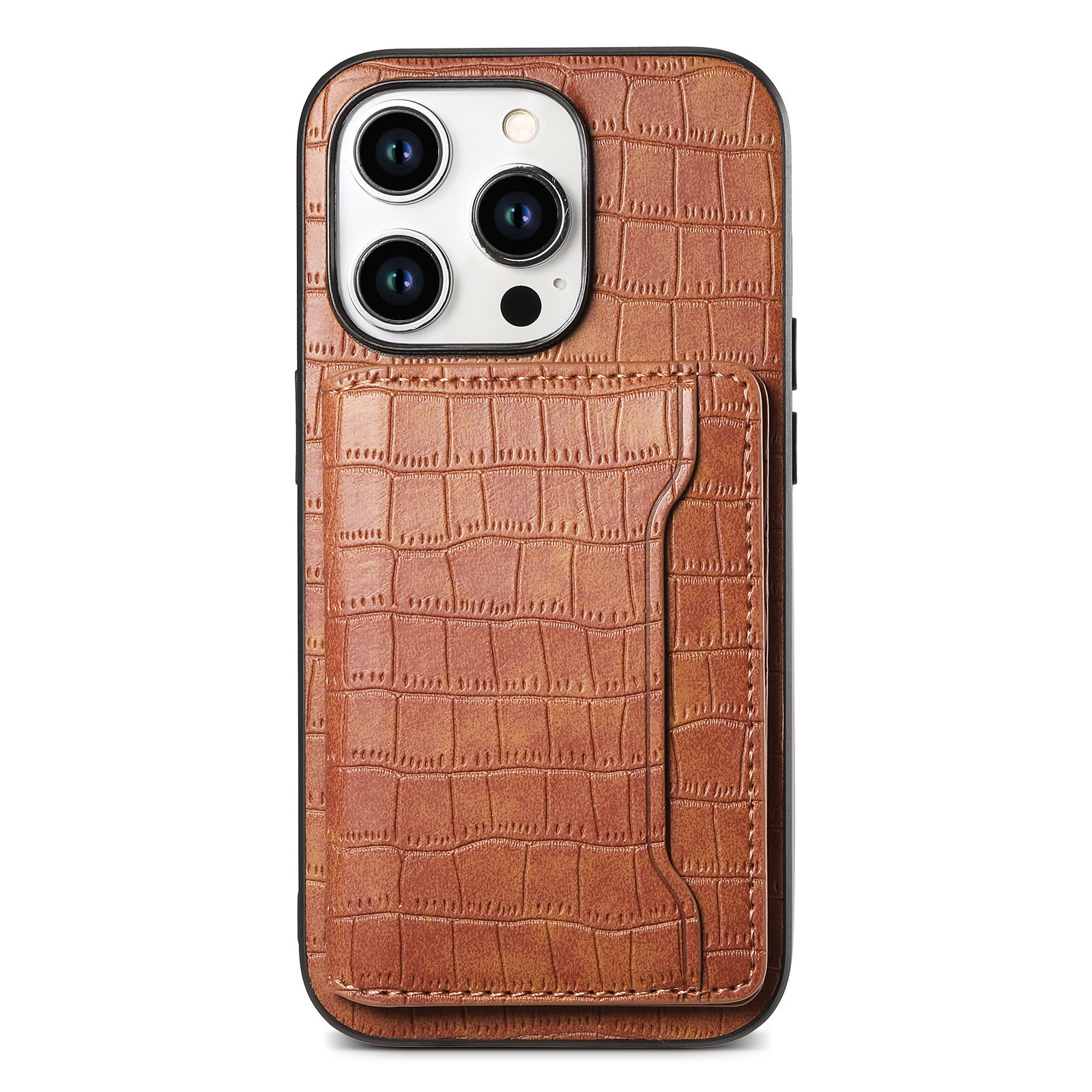 Étui de téléphone en cuir avec motif cartes