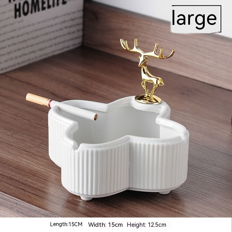 Cendrier de luxe léger créatif pour salon domestique simple