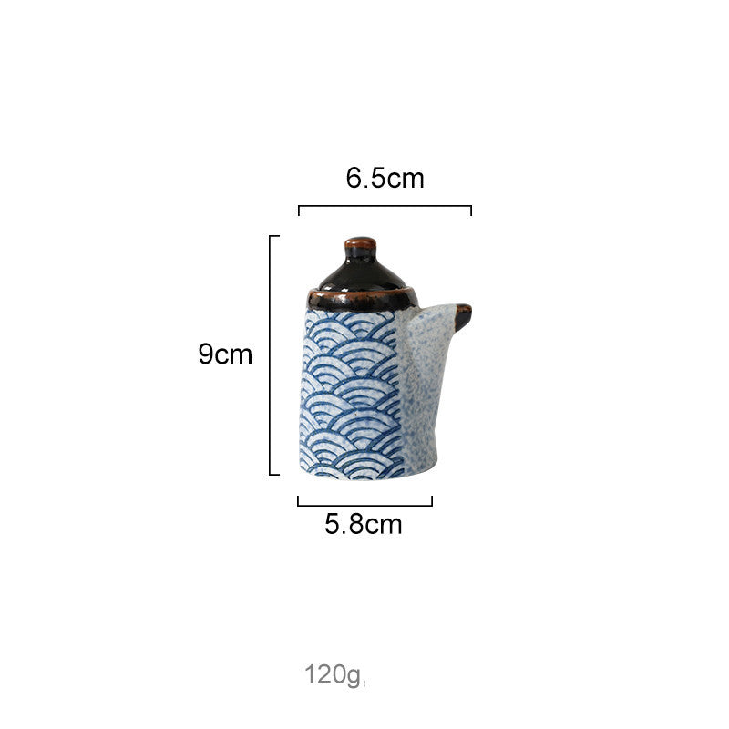Japanese Style Ceramic Hefeng Seasoning Pot Set Restaurant Household