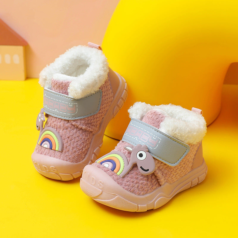 Chaussons chauds en coton pour bébé garçon