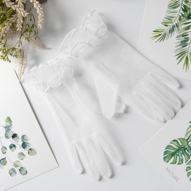 Robe de mariée de soirée Gants Volants