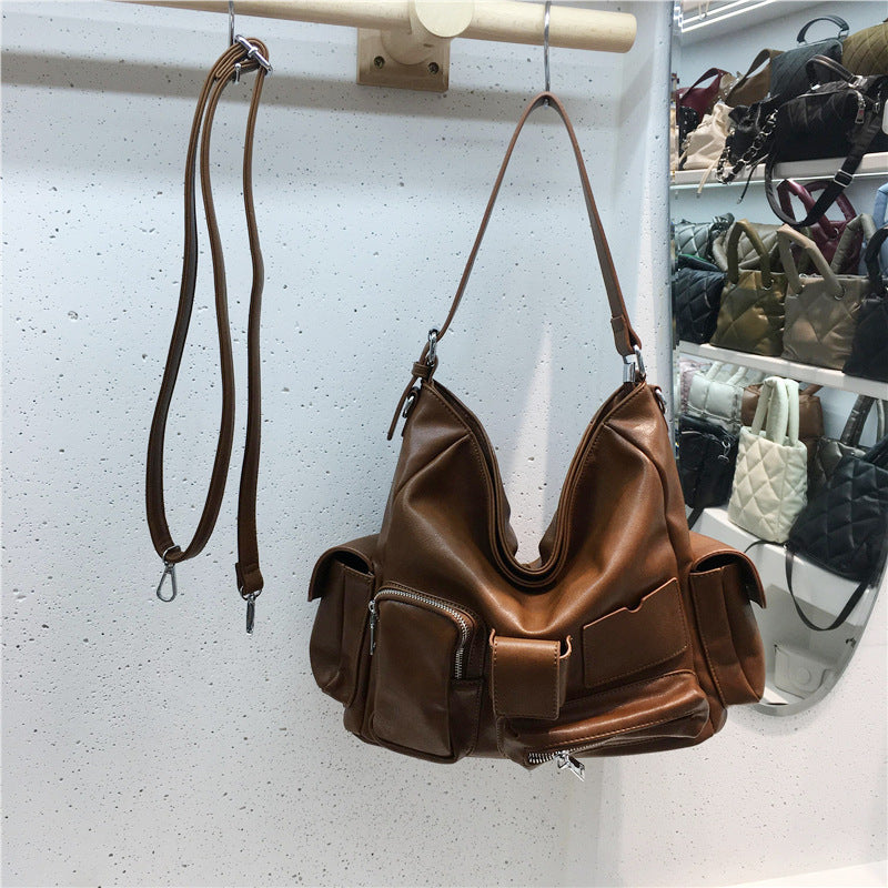 Sac décontracté à bandoulière grande capacité de style outillage Rétro Motard