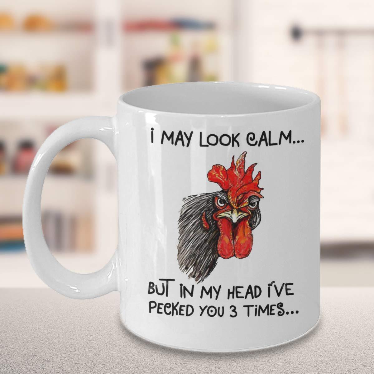 Tasse à café en céramique tête de poulet