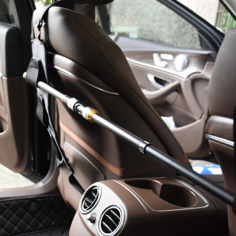 Sac de rangement de canne à pêche suspendu en tissu Oxford pour siège de voiture avec sangle de fixation pour siège arrière de voiture