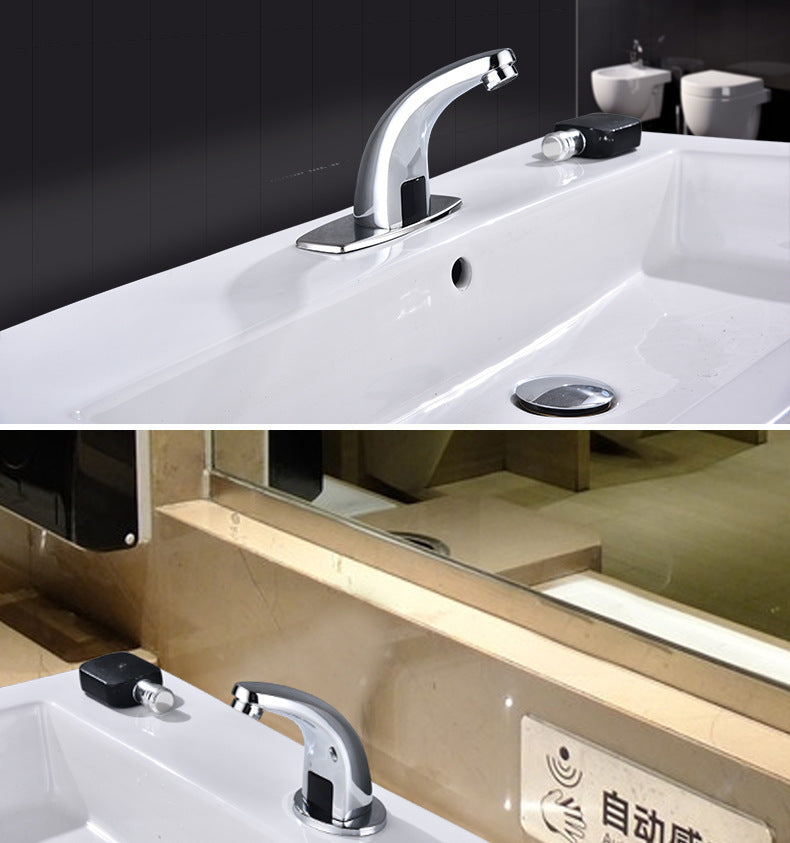 AC and DC dual-purpose induction single cold faucet