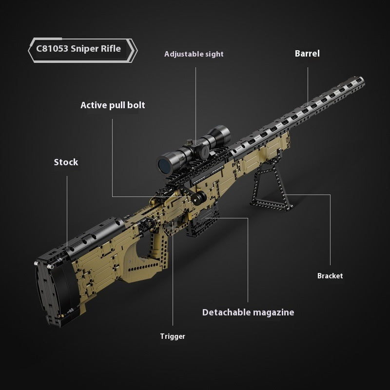 Jouet de Blocs de Construction Pistolet de Sniper Robuste Assemblé