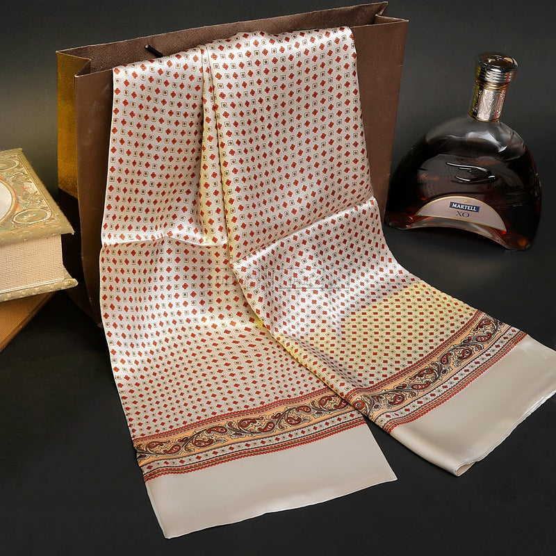 Écharpe en crêpe de soie double face pour homme