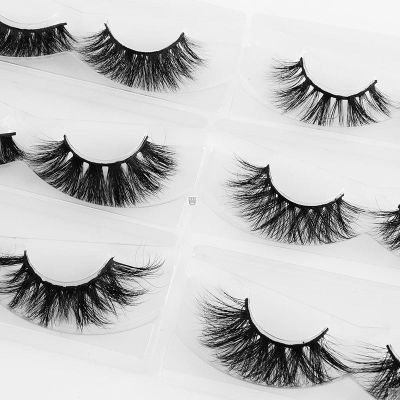 Faux Cils Vison 25 mm Effet Naturel Épais