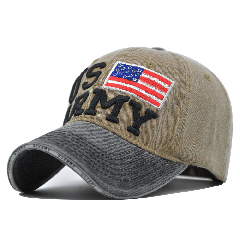 Embroidered Letter Baseball Men's And Women's Retro Duck Tongue
