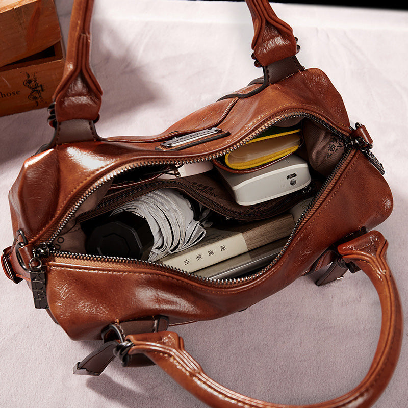 Sac bandoulière rétro pour femme grande capacité