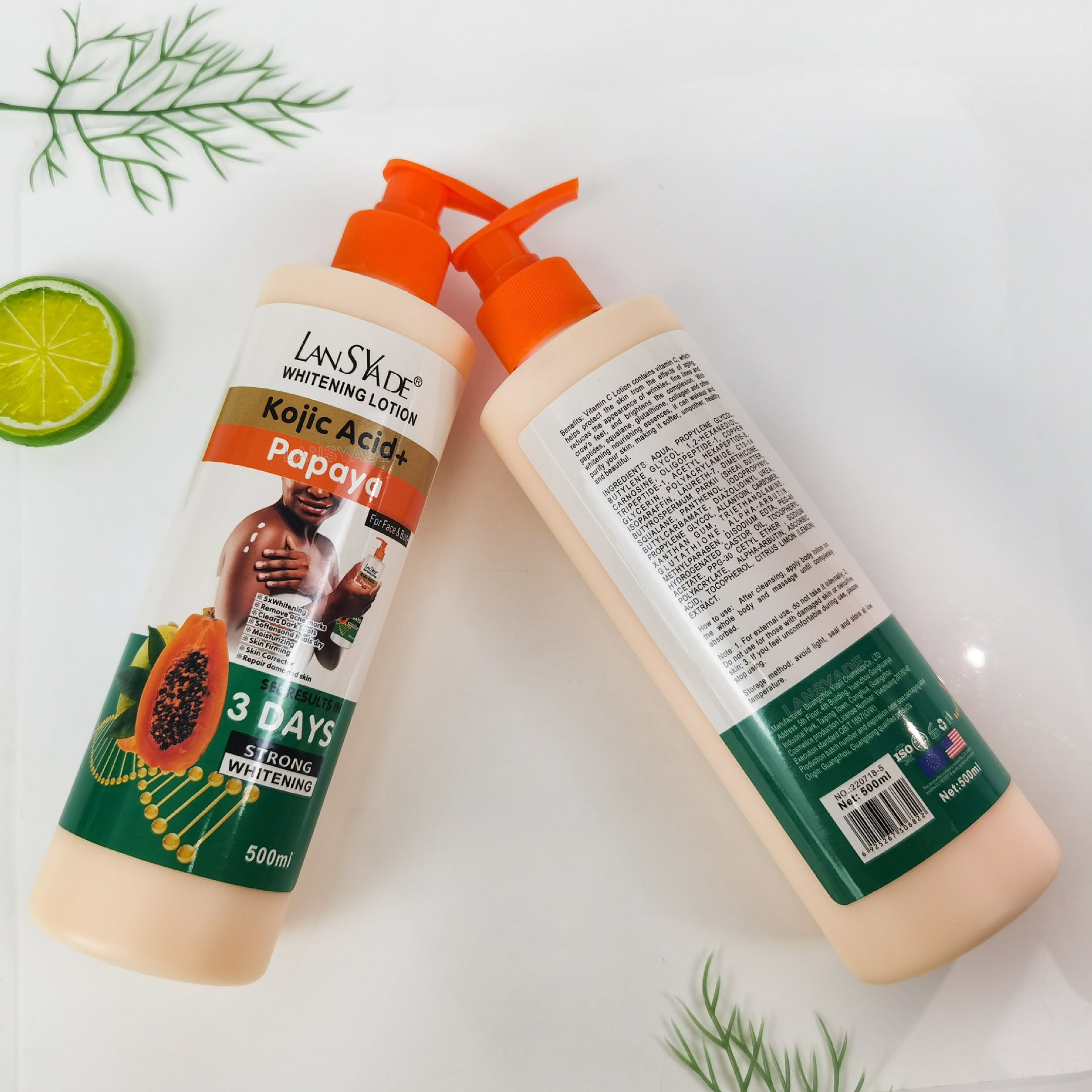 Lotion corporelle à la papaye hydratante et nourrissante