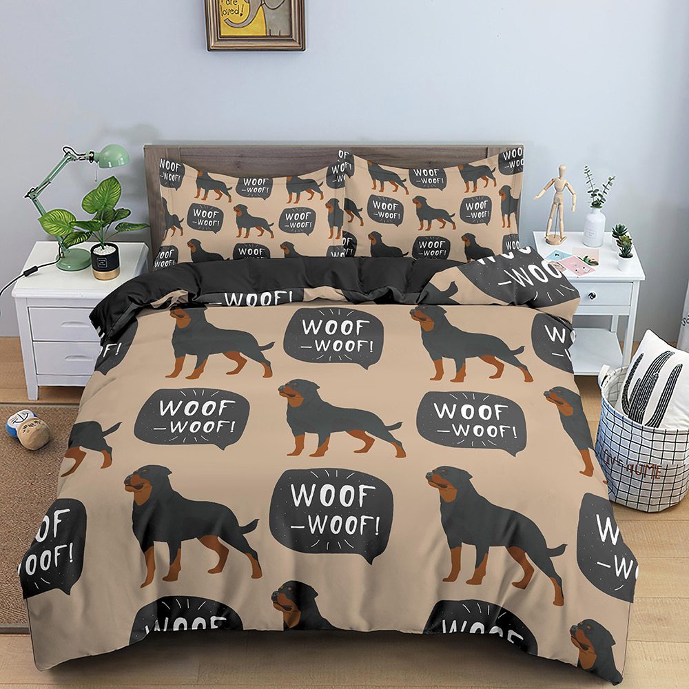 Three-piece Set Dachshund Bedding