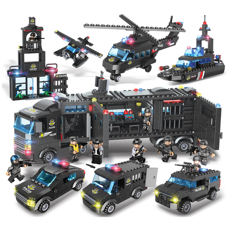 Porte-avions militaire, blocs de construction, jouets DIY pour enfants