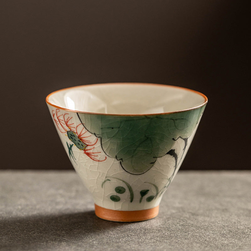 Hand Painted Tea Cup Porcelain Kung Fu Tea Set Teacup Suit