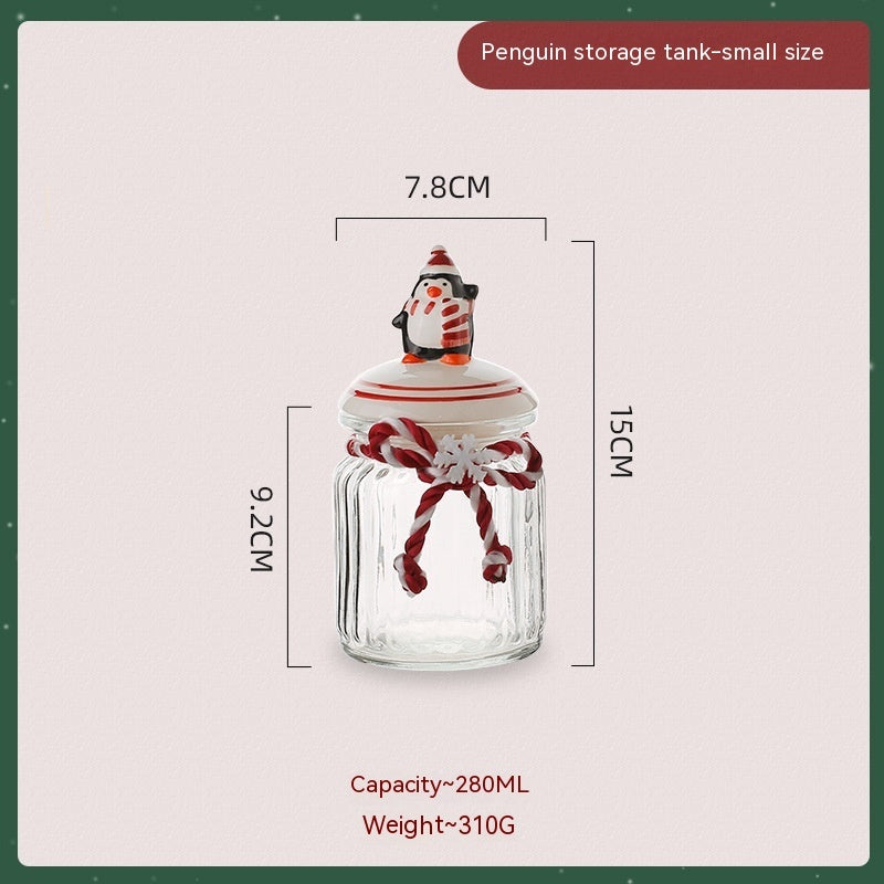 Candy Sealed Jar Snack Storage Box Storage Jar Biscuit Nut Glass Bottle
