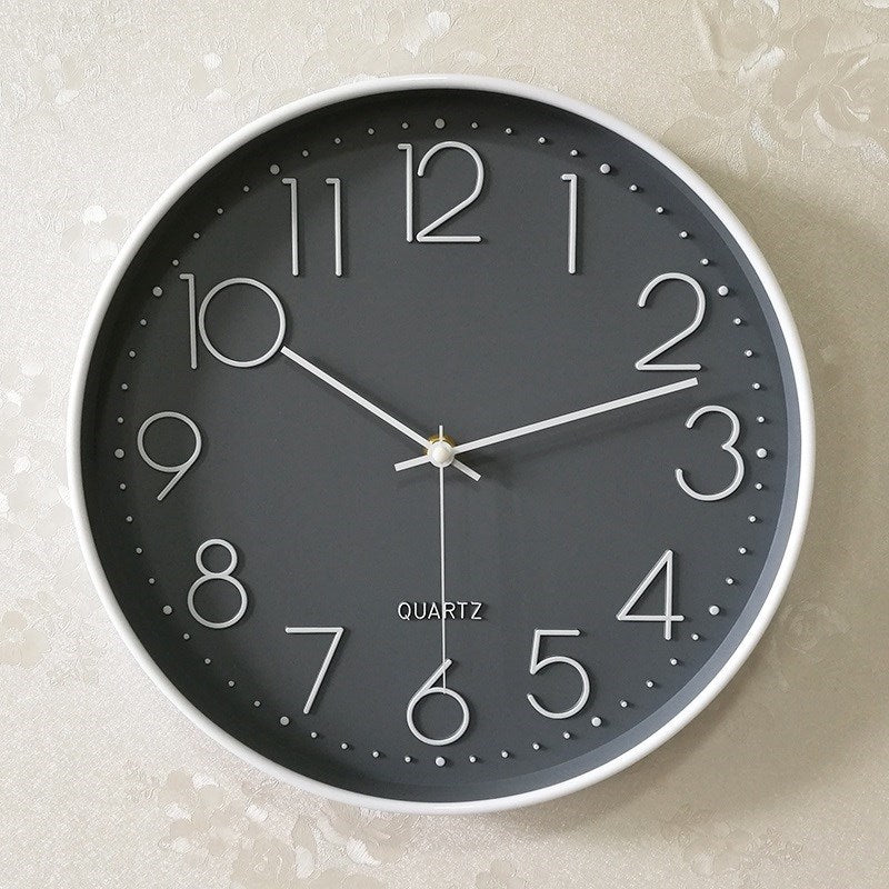Mute Clock Wall Clock Living Room Modern MiniMalist Atmos