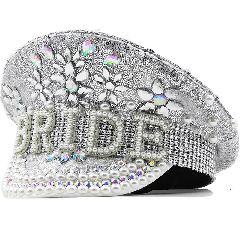 Silver Sequin Diamond Mounted Camera