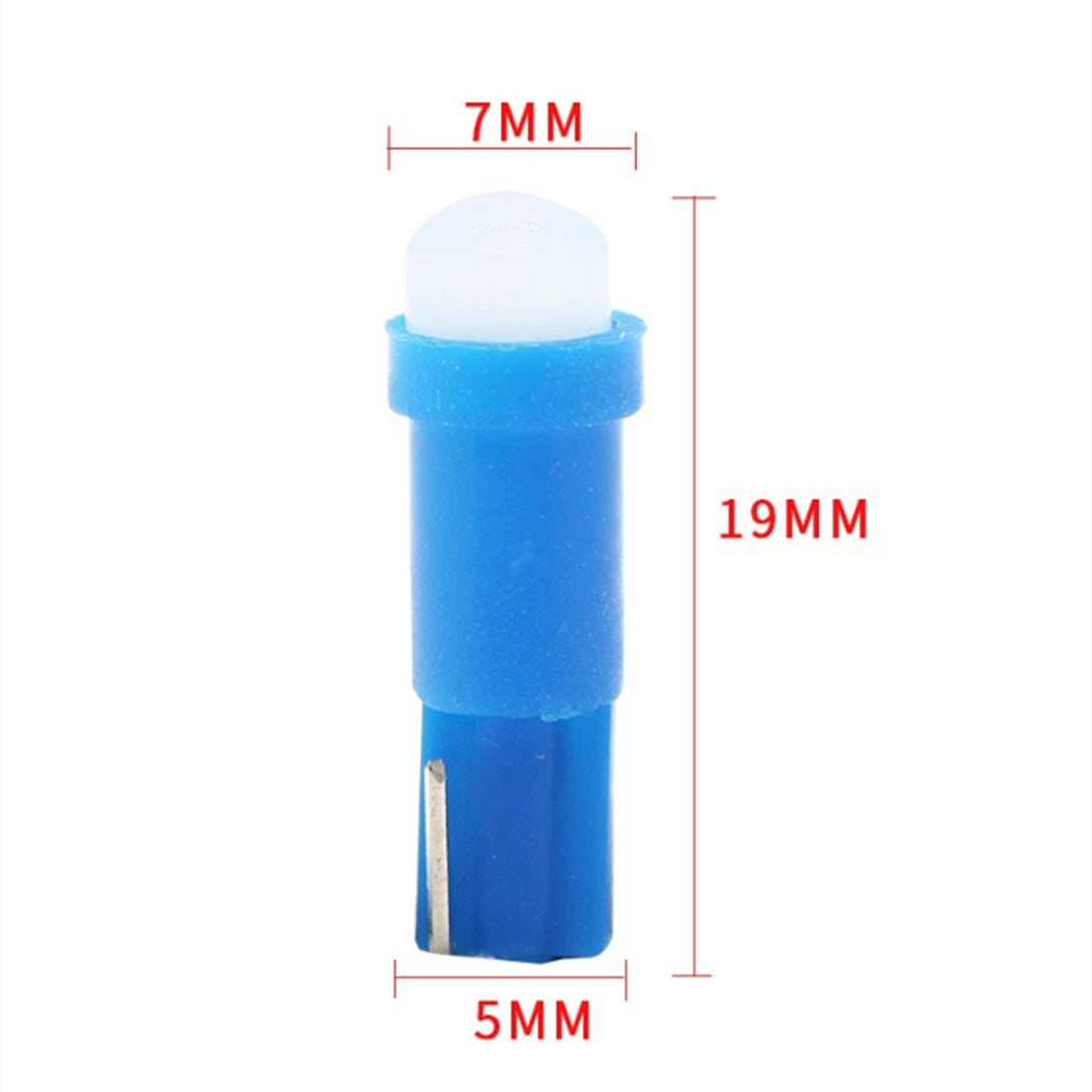 Ampoule de voiture en céramique T5, éclairage d'instrumentation LED, maquillage, T5 1SMD 3D, astigmatisme COB, voyant lumineux