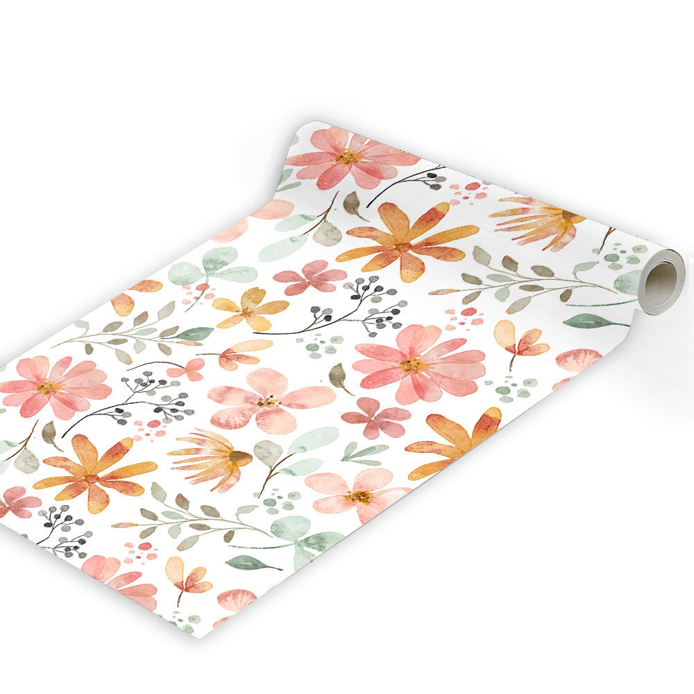 Plant Flower Decorative Wallpaper Pvc Self-adhesive Wallpaper