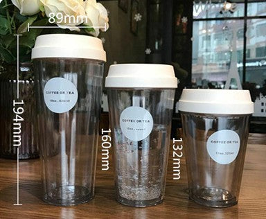 Portable double coffee cup