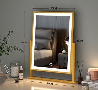 Mirror Household Small Dormitory Vertical Makeup Mirror With Lamp