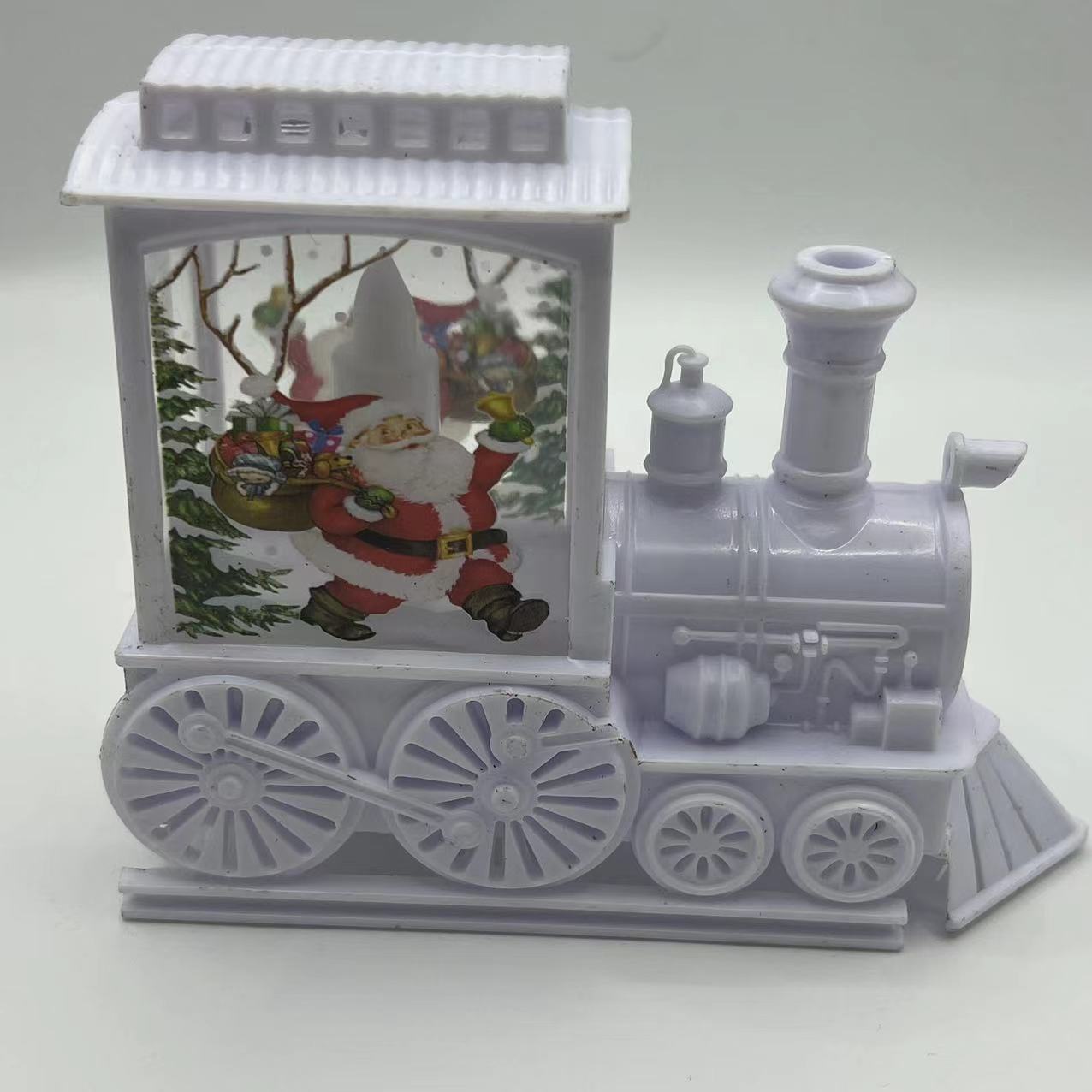 Veilleuses lumineuses en plastique sur le thème du train rétro avec LED de Noël