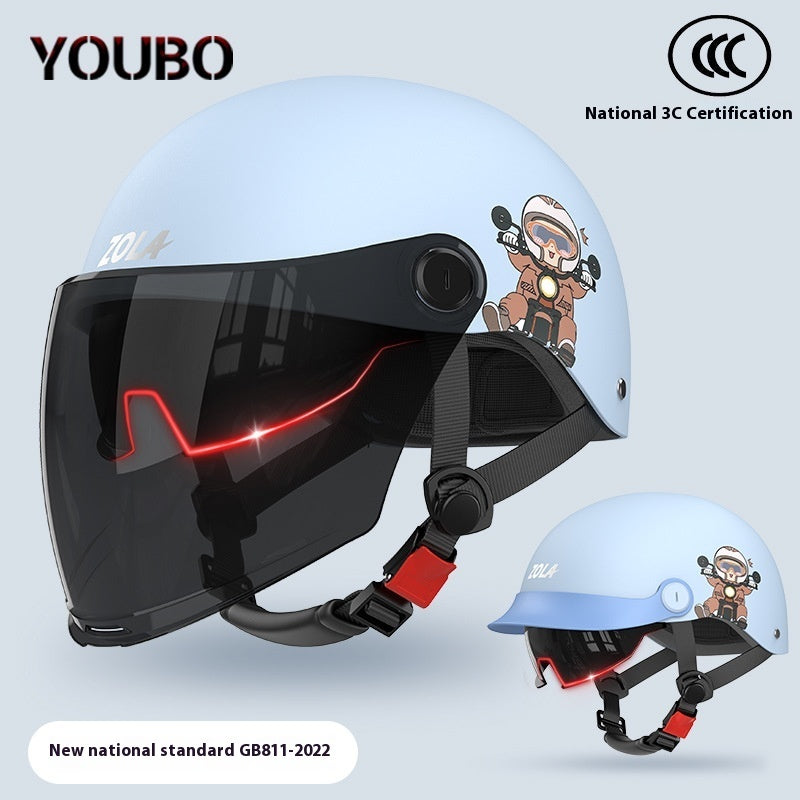 Electric Bicycle Helmet Men's And Women's Summer Sun Protection Lightweight