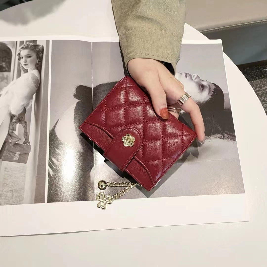 Portefeuille court à deux volets pour femme tendance