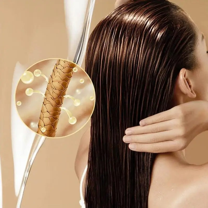 Après-shampoing réparateur cheveux colorés sans rinçage et sans vapeur, douceur parfumée