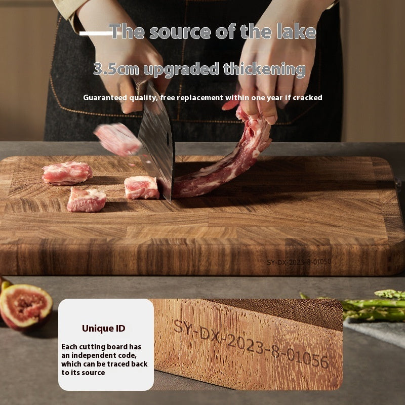 Planche à découper double face en bois massif épaissie pour cuisine