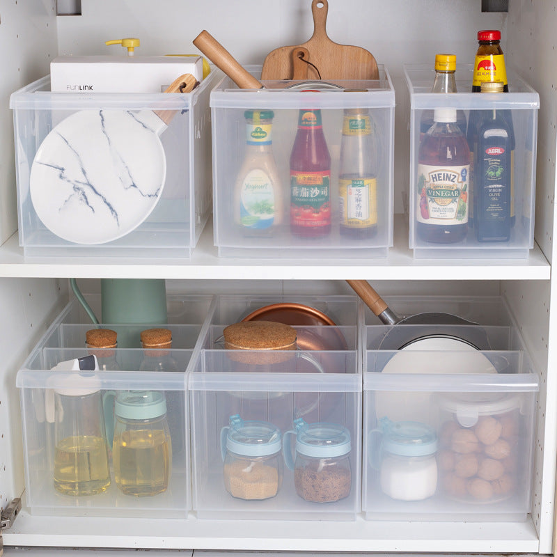 Transparent refrigerator storage box