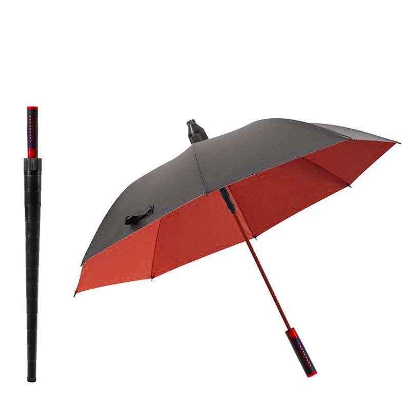 Non-wet Car Straight-rod Wind-resistant Black Tape Long-handle Advertising Umbrella